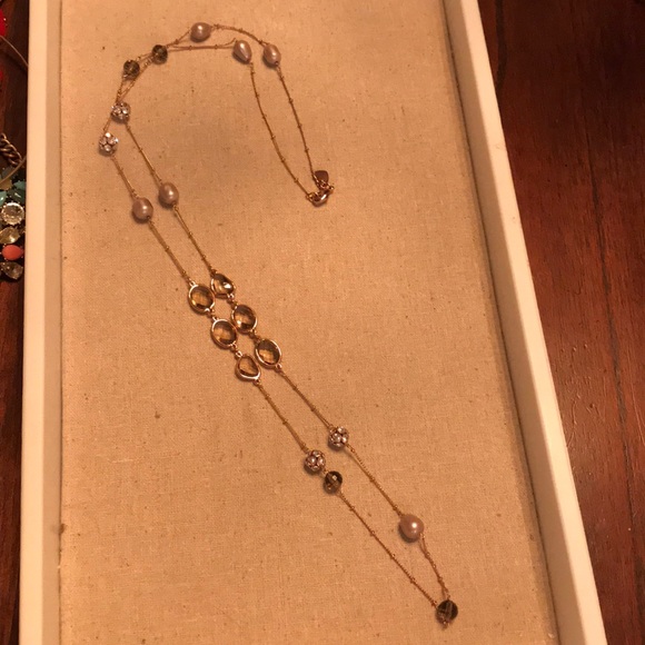 Stella & Dot Rose gold and pearl necklace - Picture 4 of 4